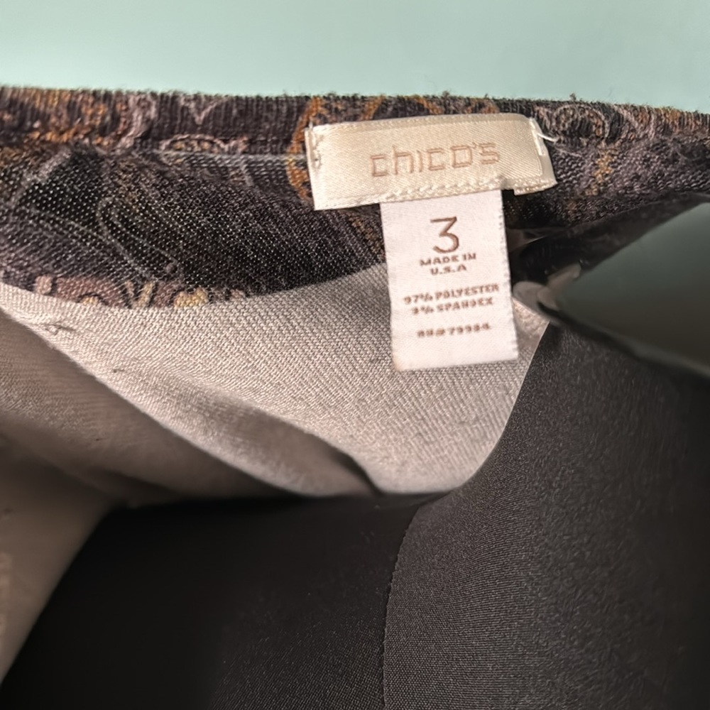 Chicos 3/4 sleeve brown sweater. - Picture 2 of 4